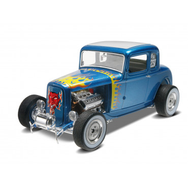 KIT PARA MONTAR REVELL FORD 5-WINDOW COUPE 1932 1/25 191 PEÇAS REV 14228